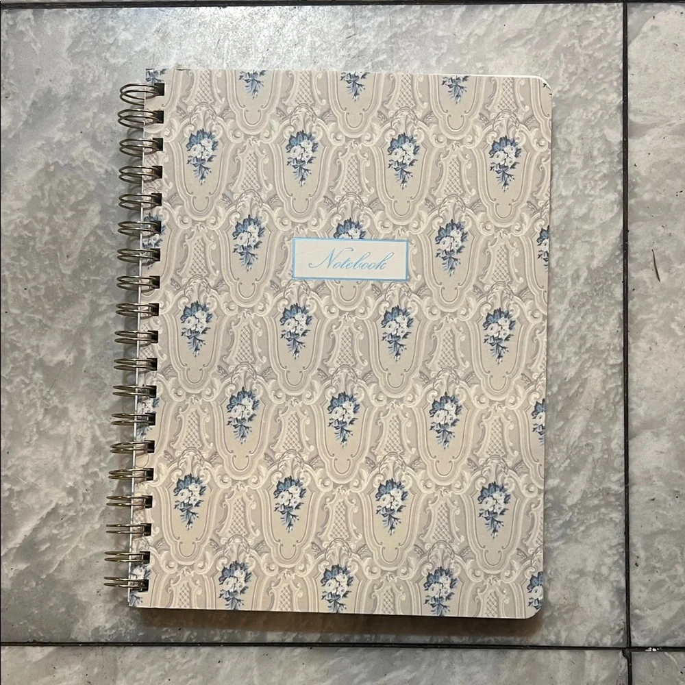 Elegant Blue and Cream Notebook